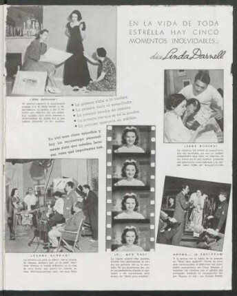 En la vida de toda estrella hay cinco momentos inolvidables... dice Linda Darnell