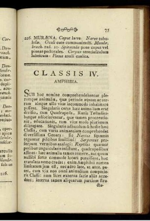 Classis IV. Amphibia.