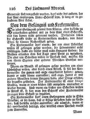 Von dem Gefängnis und Kerkermeister.