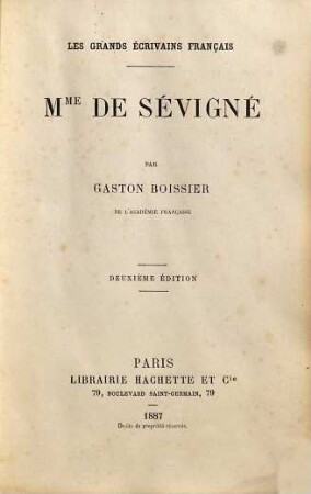 Mad. de Sévigné