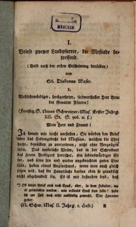 Neues schweitzersches Museum. 1794,[1]