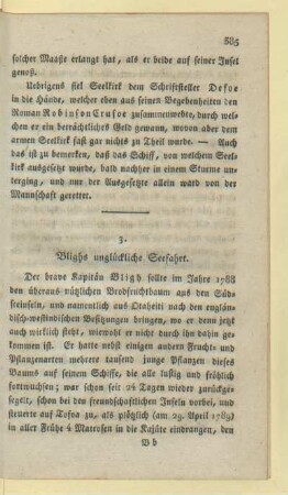 3. Blighs unglückliche Seefahrt