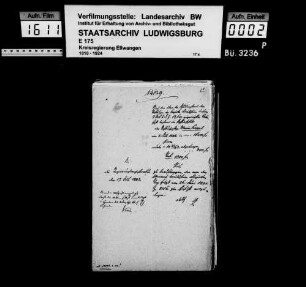 Schuldenwesen der Kirchengemeinde und der Stiftungspflege Mariäkappel