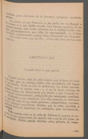 Capítulo LXII - Gonzalo hace lo que quiere
