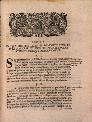 Examen sententiae veterum Christianorum de militia