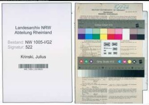 Entnazifizierung Julius Krinski , geb. 14.07.1907 (Dolmetscher)