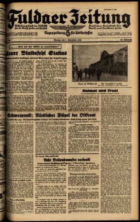 Ausgabe vom Montag, den 08. September 1941.