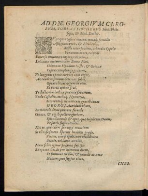 Ad Dn. Georgium Carolum ...