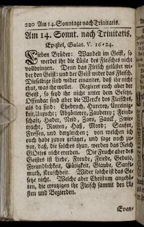 Am 14. Sonnt. nach Trinitatis. - Am 27. Sonnt. nach Trinitatis.