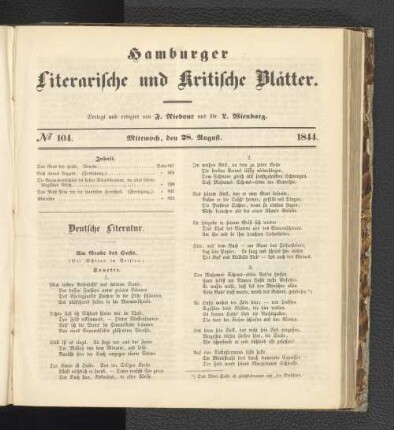Nummer 104. Mittwoch, den 28. August