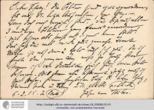 Postkarte vom 06.02.1905