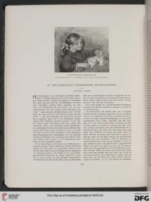 Zu Rosenhagens Liebermann-Monographie