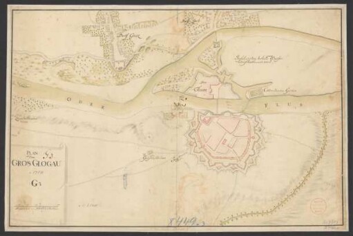Plan von Gros Glogau