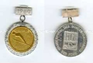 Medaille des Wanderpokals Skispringen des Freien Deutschen Gewerkschaftsbundes (FDGB)