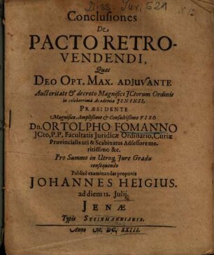 Conclusiones De Pacto Retrovendendi