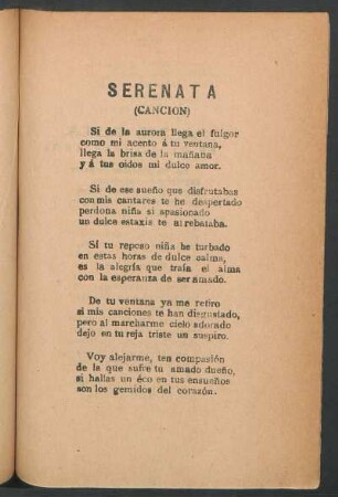 Serenata : (Canción)