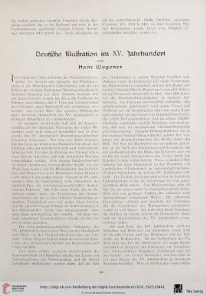 6/7: Deutsche Illustration im XV. Jahrhundert
