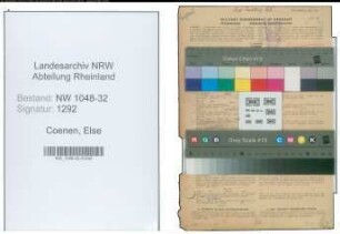 Entnazifizierung Else Coenen , geb. 27.12.1900 (Angestellte)
