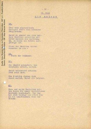 Drehbuch (Fassung vom 17.03.1964, Auszug)