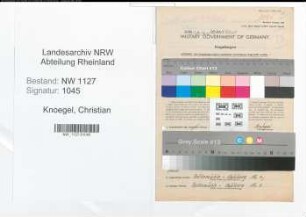 Entnazifizierung Christian Knoegel , geb. 14.01.1902 (Oberwerkmeister)