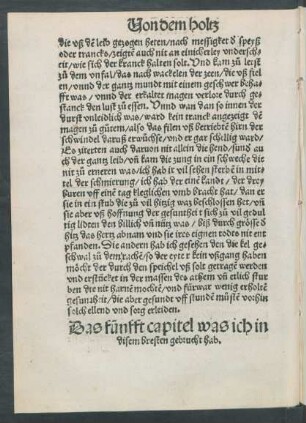 Das fünfft capitel was ich in disem bresten gebrucht hab.