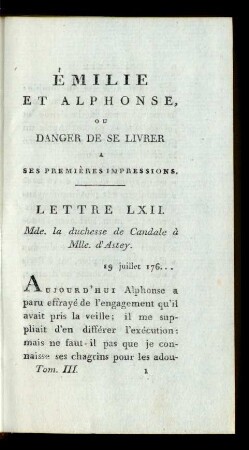 Lettre LXII.
