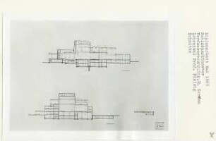 Schloßparktheater, Berlin-Steglitz (Diplomarbeit bei Peter Poelzig): Schnitte 1:200