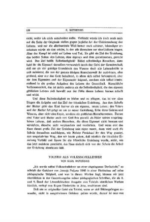 Tolstoi als Volksschullehrer