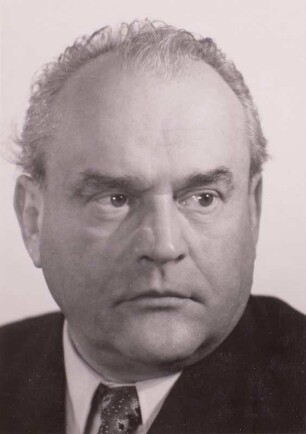 Porträt Fritz Lange : Porträt Fritz Lange (1898-1981; Politiker). Fotografie 1956. Dresden: Deutsche Fotothek