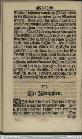 VII. Die Wenigsten