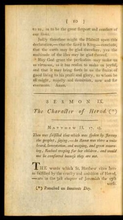 Sermon IX. The Character of Herod