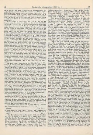 27-29 [Rezension] Schmidtke, Friedrich, Die Einwanderung Israels in Kanaan