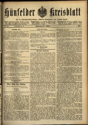 Ausgabe vom Donnerstag, den 02. Oktober 1913.
