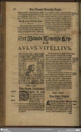 Der Neunde Römsische Keyser ist Aulus Vitellius