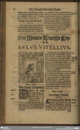 Der Neunde Römsische Keyser ist Aulus Vitellius