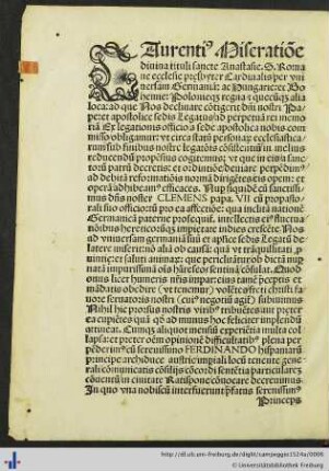 Constitutio ad removendos abusus et ordinatio ad cleri vitam reformandam.