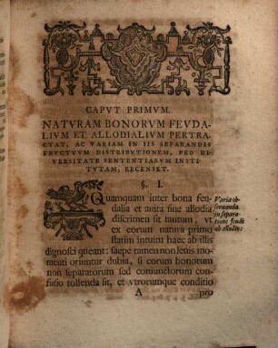 Modum computandi fructus in separatione feudi ab allodio