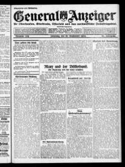 General-Anzeiger für Oberhausen, Sterkrade, Osterfeld und das nordwestliche Industriegebiet. 1921-1930