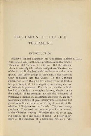 The Canon of the Old Testament : An Essay on the Gradual Growth and Formation of the Hebrew Canon of Scripture