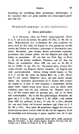Praefecti annonae in der kaiserzeit:
