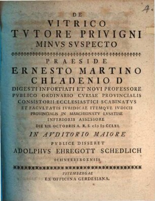 De Vitrico Tvtore Privigni Minvs Svspecto