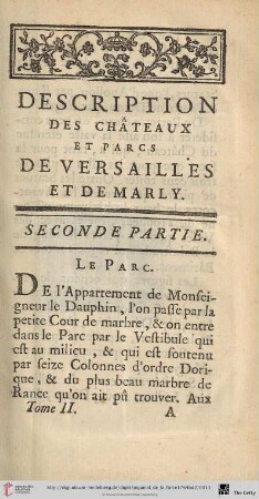 [Description de Versailles]