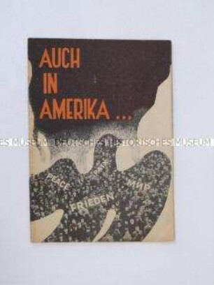 Programm zur Aufführung des Stückes "Auch in Amerika" am Schauspielhaus Leipzig