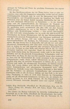 238-240 [Rezension] Berg, Ludwig, Sozialethik