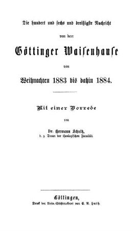 136: Nachricht von dem Göttinger Waisenhause