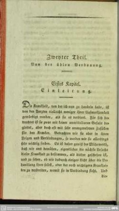 Zweyter Theil, Von der üblen Verdauung