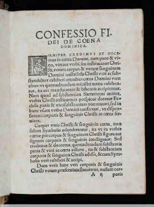 Confessio et doctrina: Text