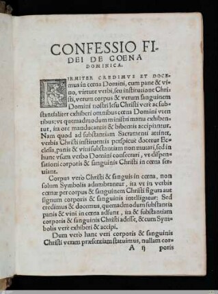 Confessio et doctrina: Text