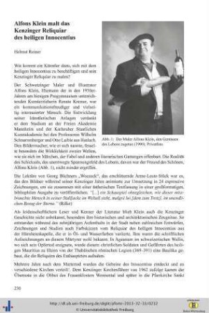 Alfons Klein malt das Kenzinger Reliquiar des heiligen Innocentius