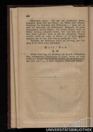 § 49. Wald-Buch